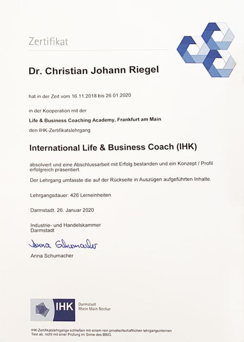Business Coach Ausbildung Frankfurt Zertifikat IHK Business Coach Ausbildung Frankfurt Zertifikat IHK